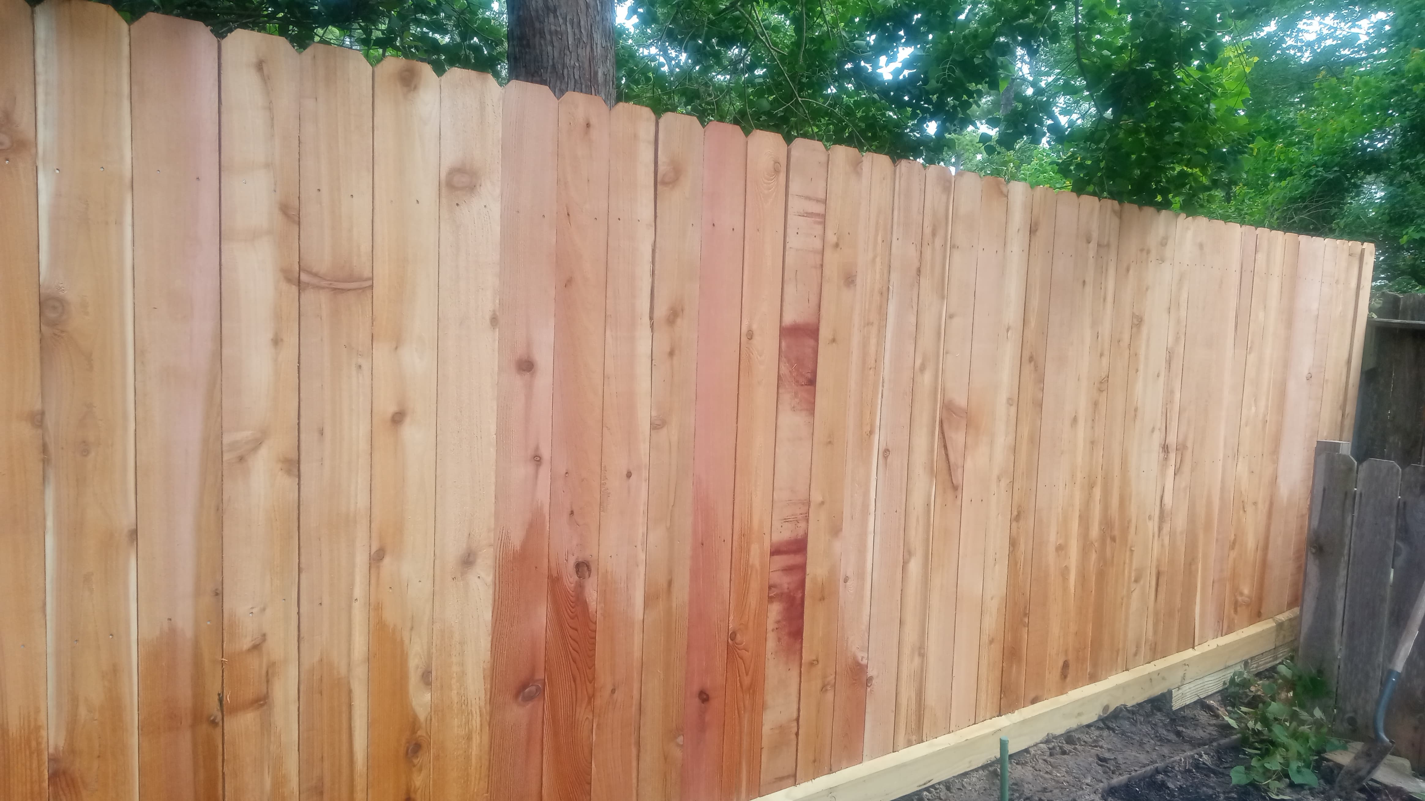 Red Western Cedar Privacy Fence Installation in Katy, Texas